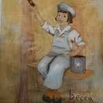 dutch girl painting  41 x 38, becca midwood