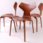 arne jacobsen 4 grand prix chairs 1950s