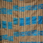 mid century yoruba wild silk & cotton textile 80 x 56