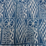 vintage cameroon handwoven indigo batik textile 62 x 40