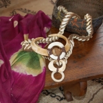 uzbek silk, tribal necklace, tribal basket